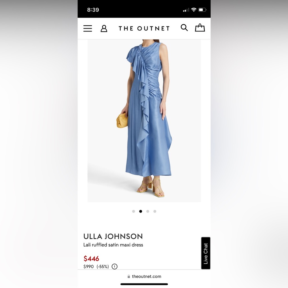 Ulla Johnson Blue Lalli Gown